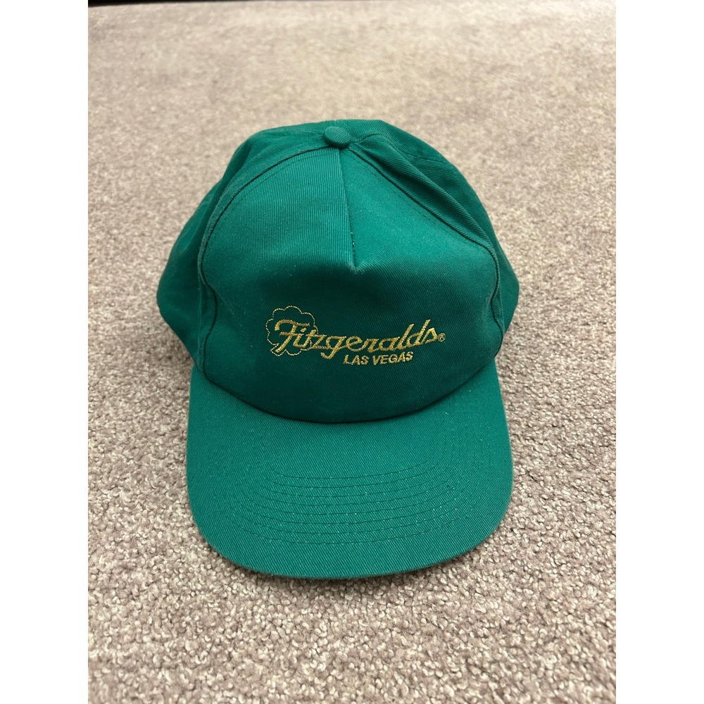 KC Fitzgeralds Las Vegas Hat Mens OSFA Green Excellent Vintage Snapback Casino